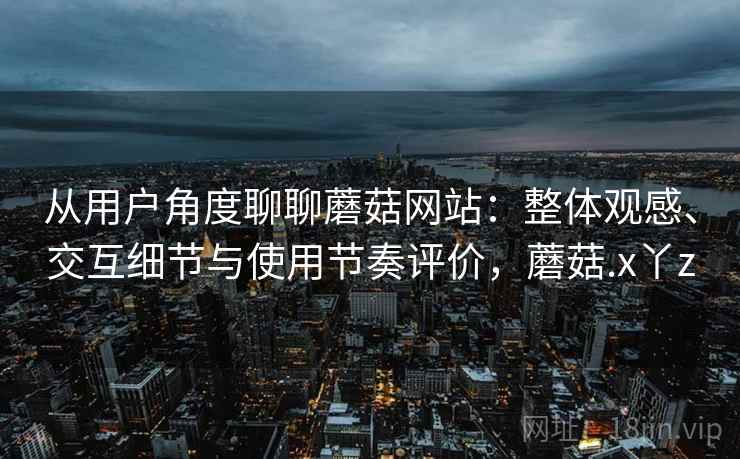 从用户角度聊聊蘑菇网站：整体观感、交互细节与使用节奏评价，蘑菇.x丫z