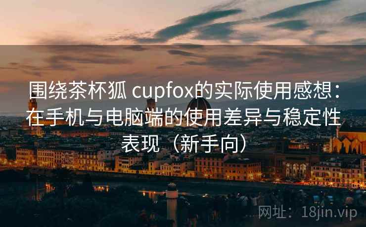 围绕茶杯狐 cupfox的实际使用感想：在手机与电脑端的使用差异与稳定性表现（新手向）