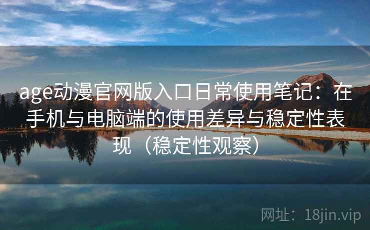 age动漫官网版入口日常使用笔记：在手机与电脑端的使用差异与稳定性表现（稳定性观察）